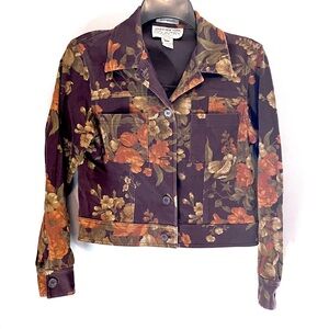 Vintage Floral Cropped Jacket